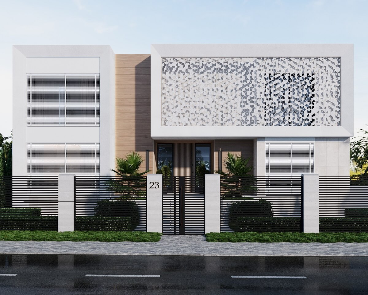 חזית בית מודרני בקיסריה – עיצוב בתים פרטיים ווילות, ME Design
